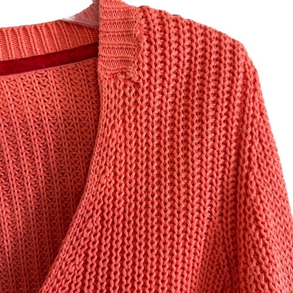 Free People Damsel Bell Sleeve Sweater Coral Sz XS - Picture 4 of 14